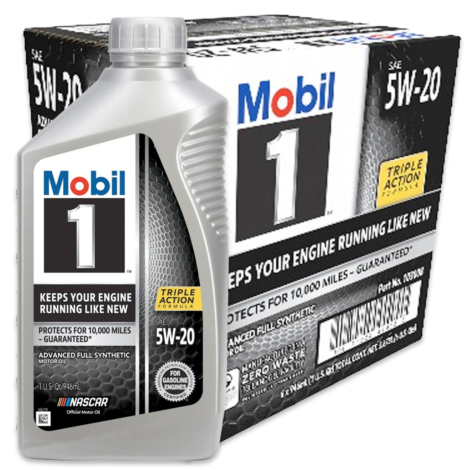 6 Pack Mobil 1 SAE 5W-20 Full Synthetic Motor Oil 1 QT
