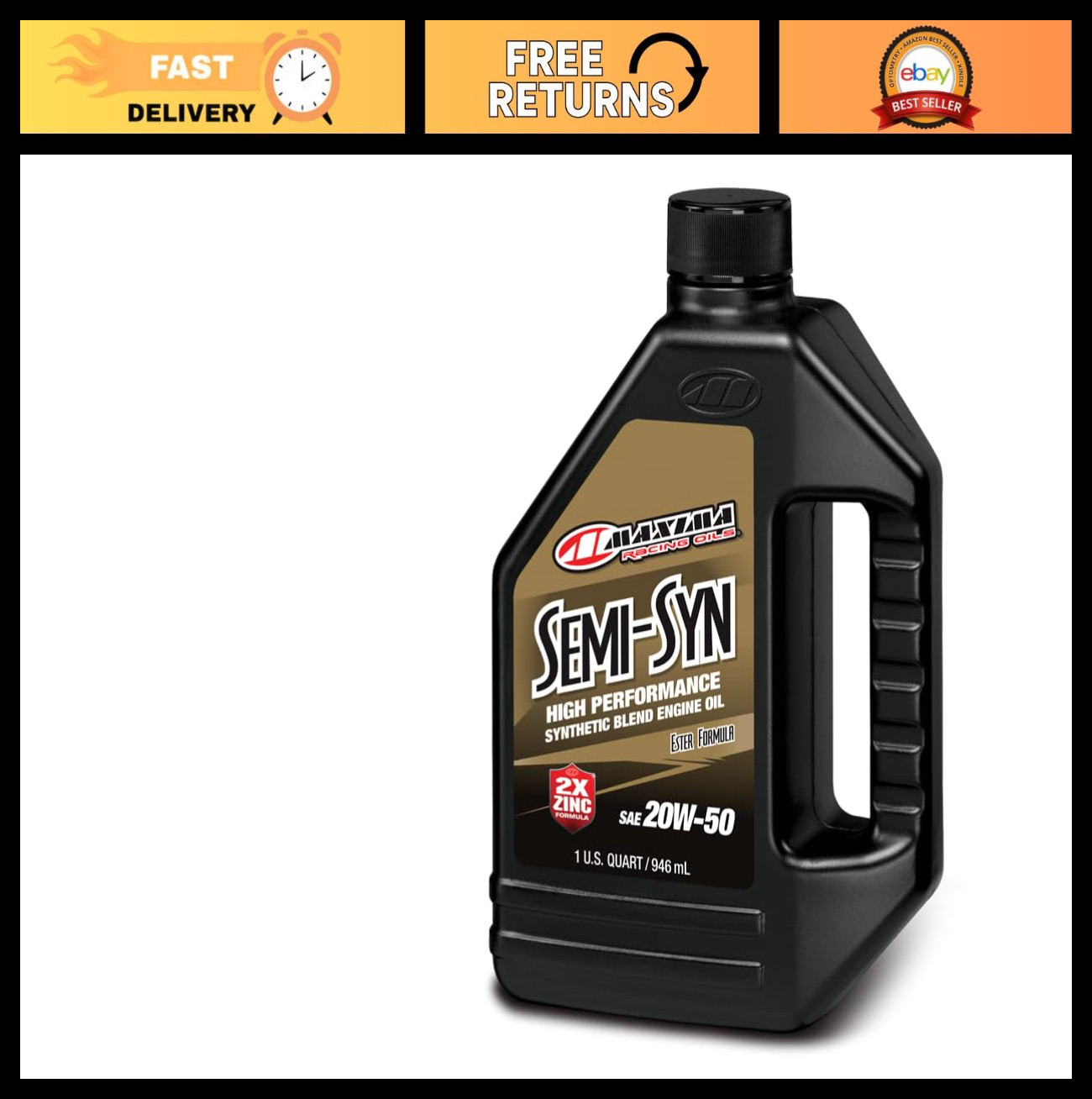 High-Performance Semi-Synthetic Motor Oil 20W-50 for Superior Engine Protection