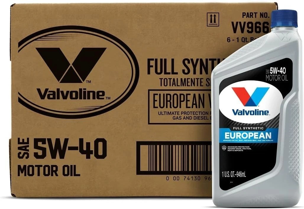 European Vehicle 5W-40 Full Synthetic Oil – 6 Quarts, Ultimate Engine Protection