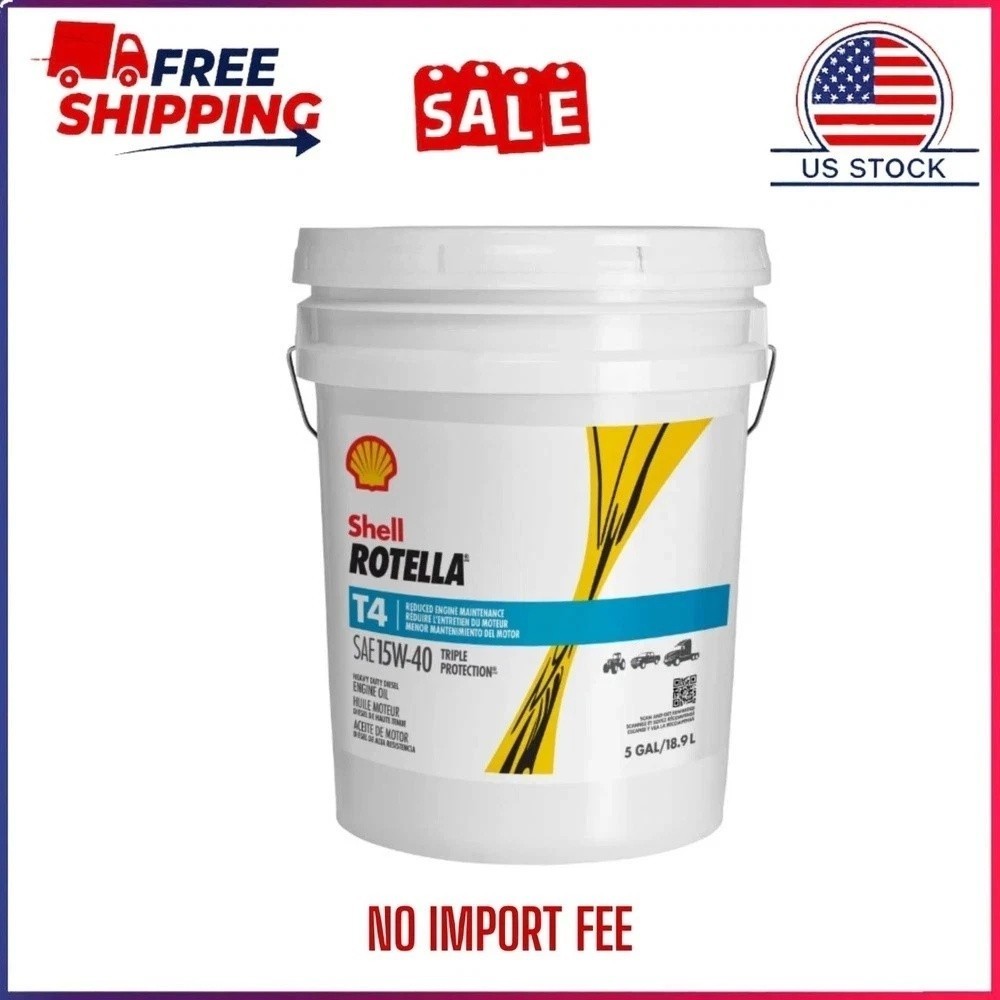 HOT DEAL Shell ROTELLA T4 Triple Protection Diesel Conventional Engine Oil15W-40