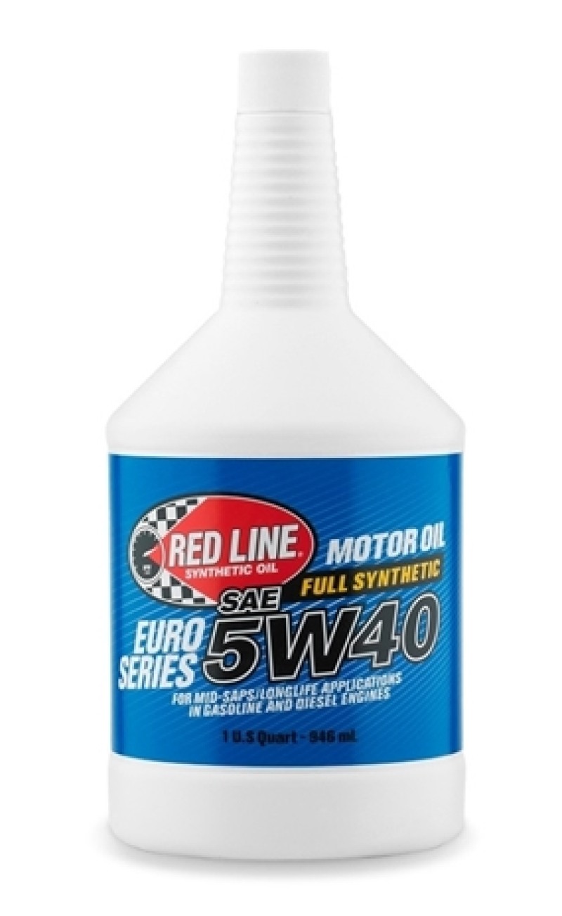Red Line Euro-Series 5W40 Motor Oil Quart Full Synthetic for Automotive Engines