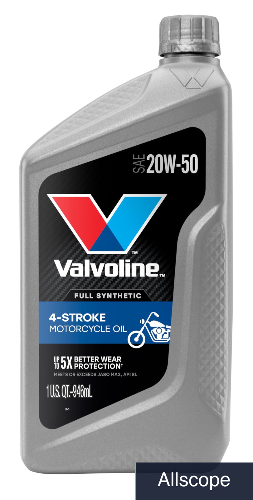 Motorcycle Motor Oil 4-Stroke Full Synthetic 20W-50 1 Quart