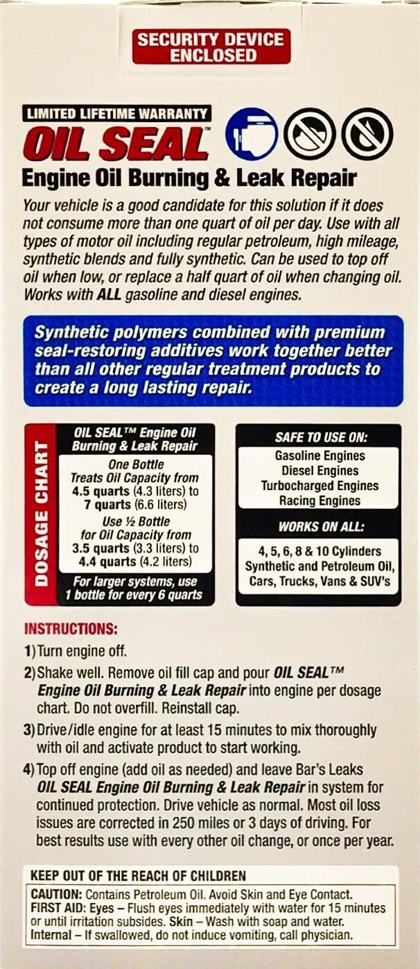 USA Made Sealant for Oil Leaks & Consumption – 16.9oz | Engine Performance Boost