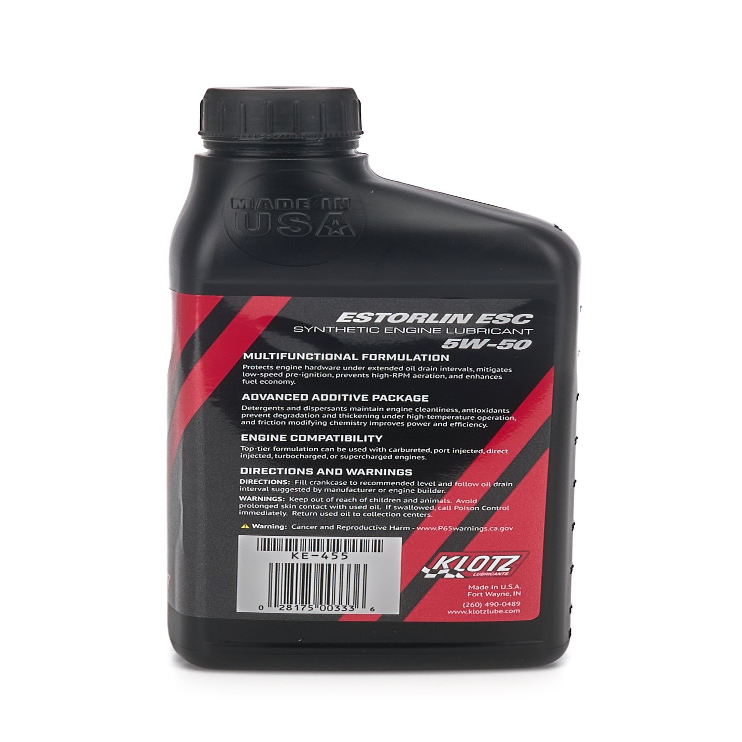 Klotz KT-411, Estorlin ESC 5W50 Motor Oil Set of 7 for Ford Mustang 2007-12