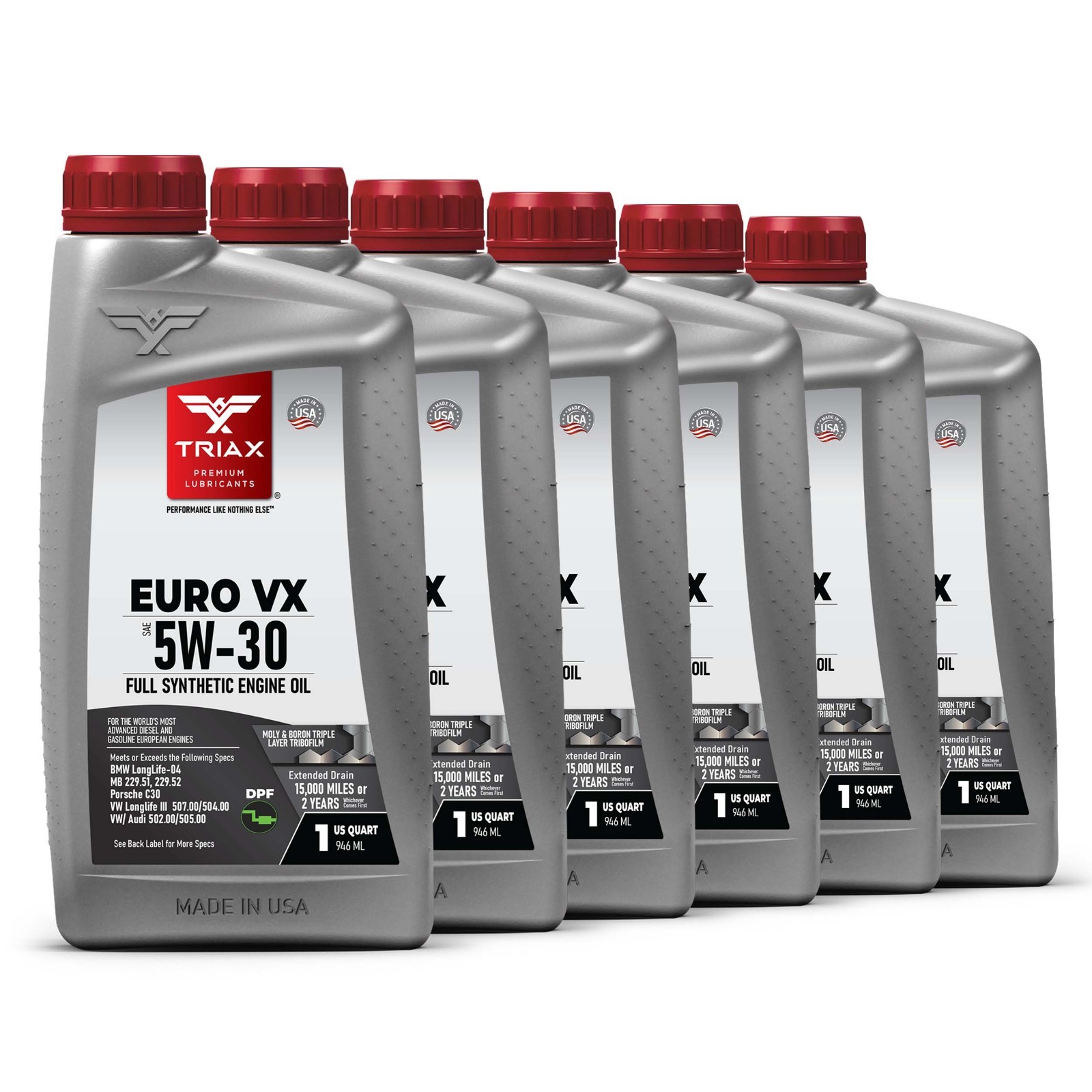 Triax Euro VX 5W-30 Full Synthetic Ester Engine Oil (6 Quart Pack)