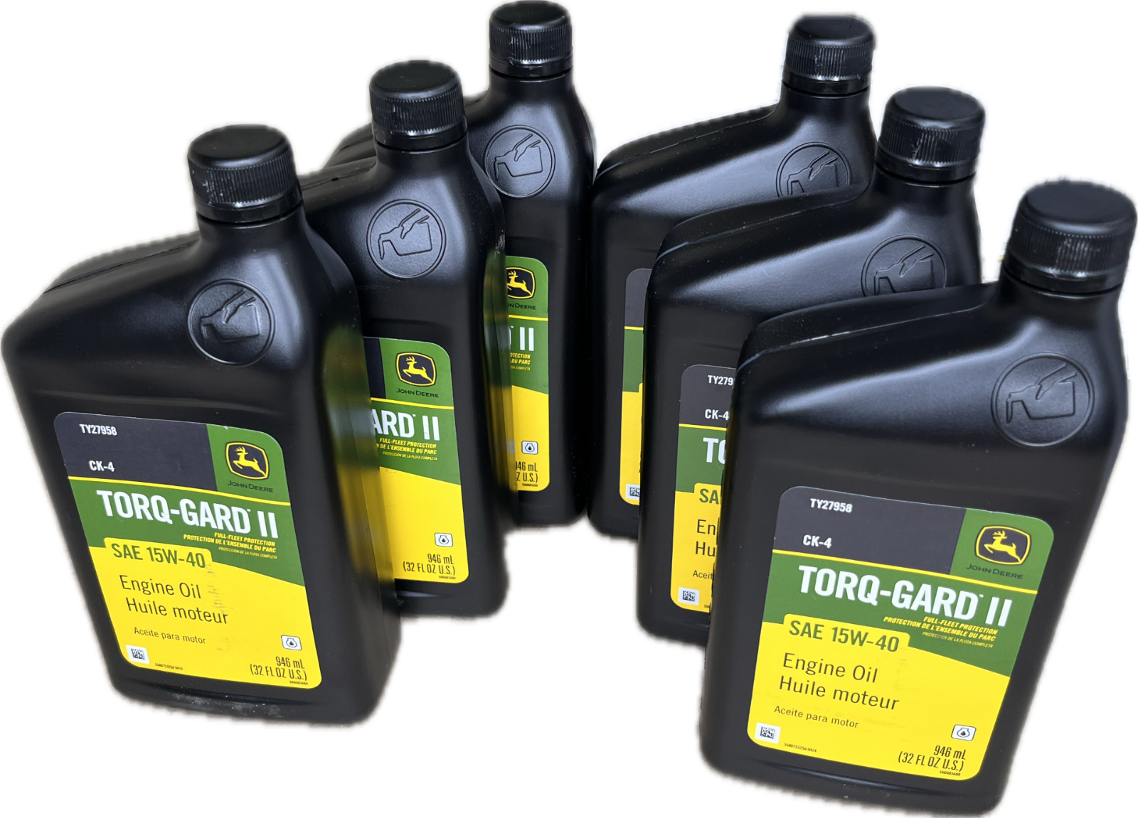 John Deere Engine Oil, Torq-Gard™ II, SAE 15W-40, API CK-4, 950 ml.TY27958x6q