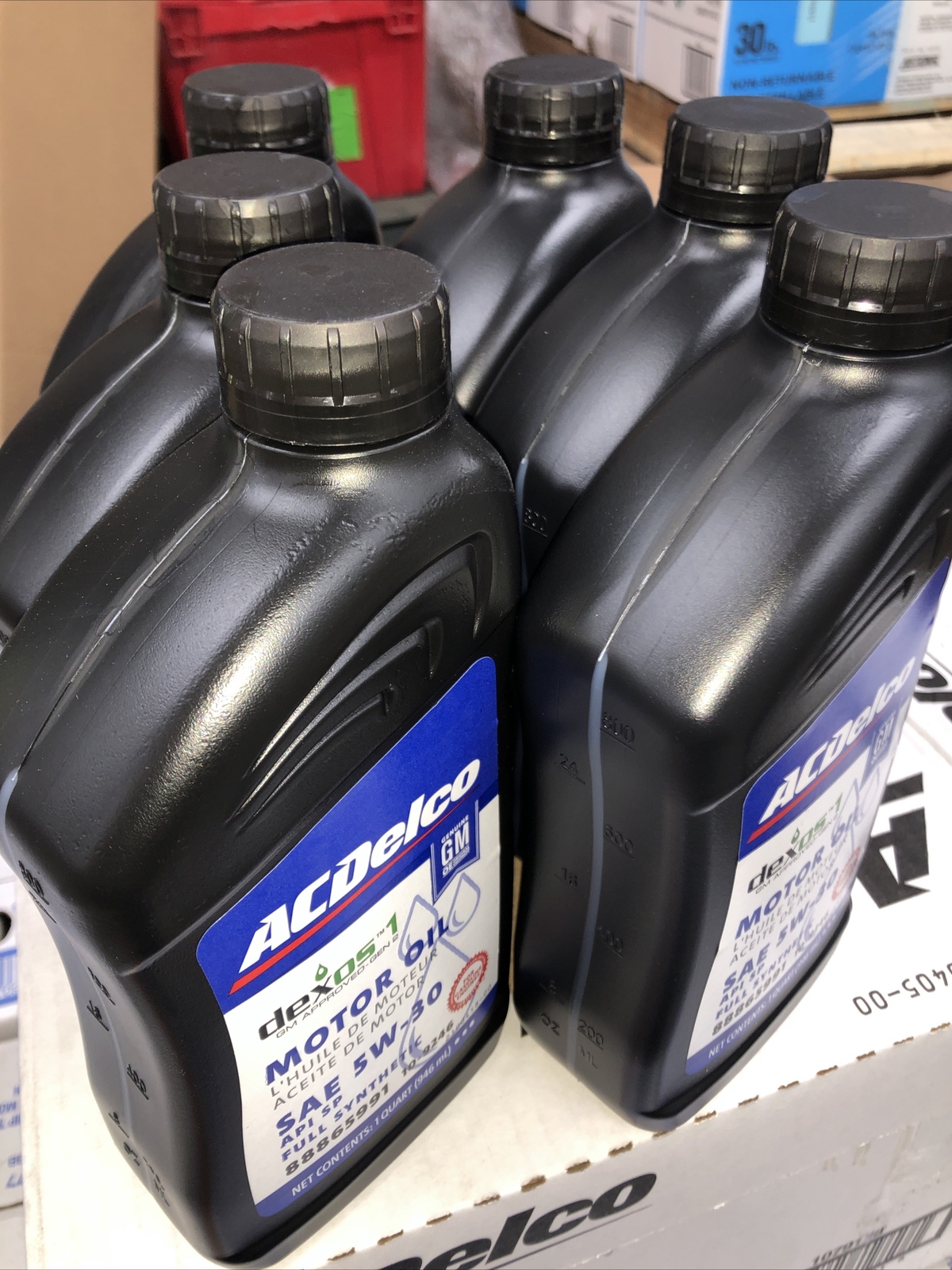 GM AC Delco Set of 6 Motor Oil 6 QT 33 oz. SAE 5W-30 Full Synthetic Dexos 1 OES