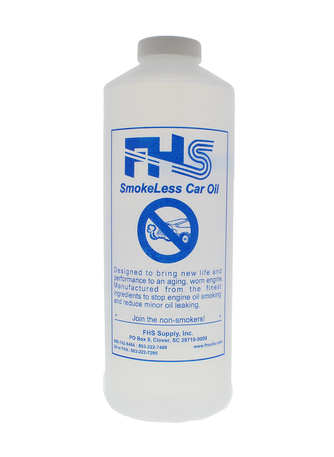 FHS SmokeLess Car Oil, High Performance Synthetic Blend for Worn Engines, 1 Qt.