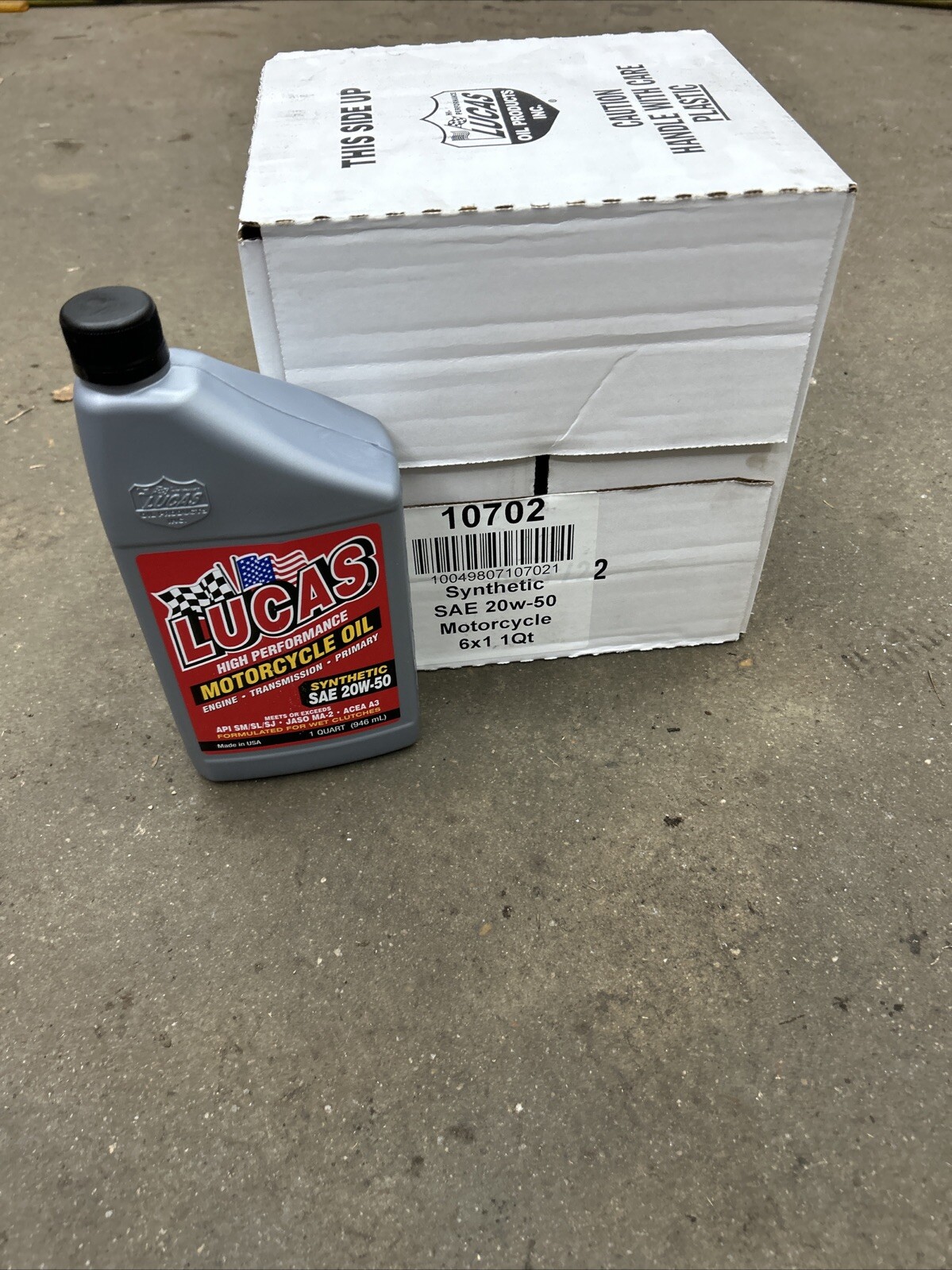 Lucas Motorcycle oil 20W-50 Synthetic Part# 10702 Engine Transmission Primary
