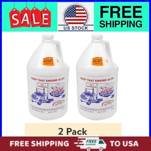 (2 pack) Lucas Oil 10002 Heavy Duty Oil Stabilizer One Gallon Automotive Additiv