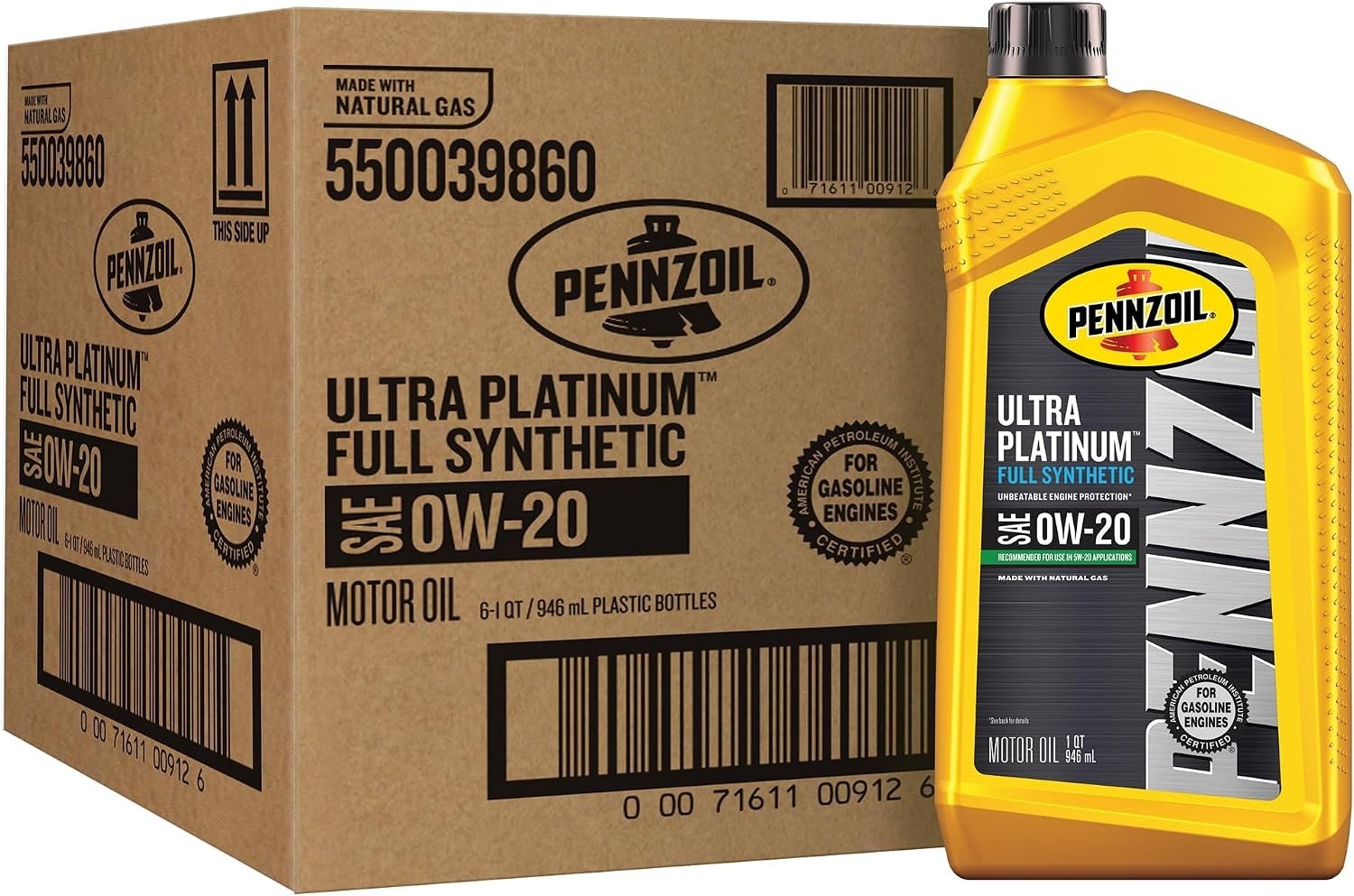 Advanced Formula 0W-20 Synthetic Motor Oil – 6 Bottles