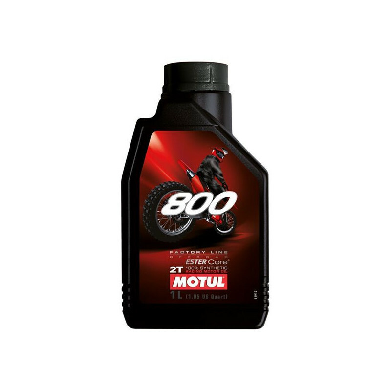 1LT MOTUL 800 Factory Line Off Road 100% Synthetic Oil Lubricant Fuel 2T