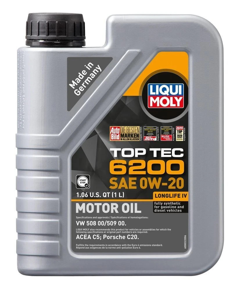 LIQUI MOLY Top Tec 6200 0W20 1L – Audi/VW Spec 50800/50900 – 20236