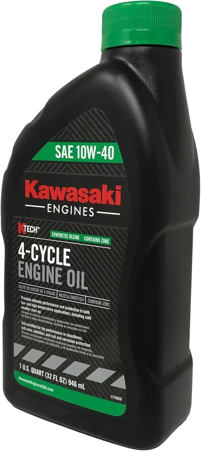 Case of 12 Kawasaki Genuine OEM 10W40 Motor Oil Quart 4-Cycle K-Tech 99969-6296