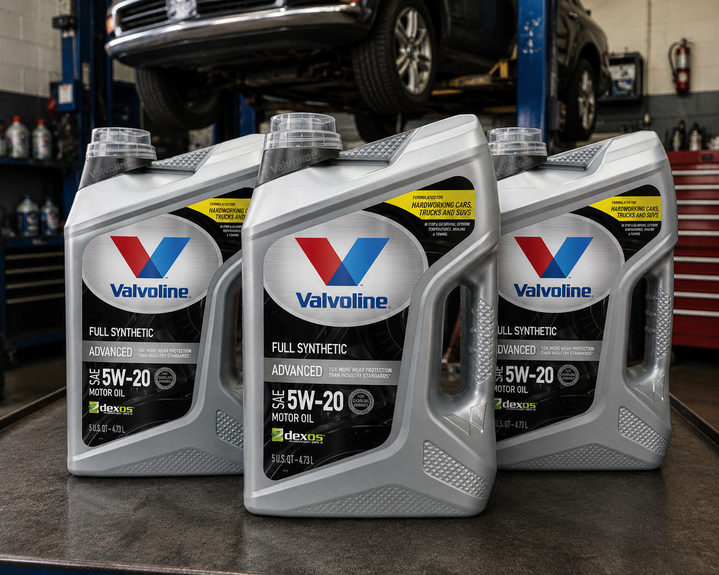 VALVOLINE 881147 Advanced Protection Full Synthetic SAE 5W-20; Easy Pour 5 Quart