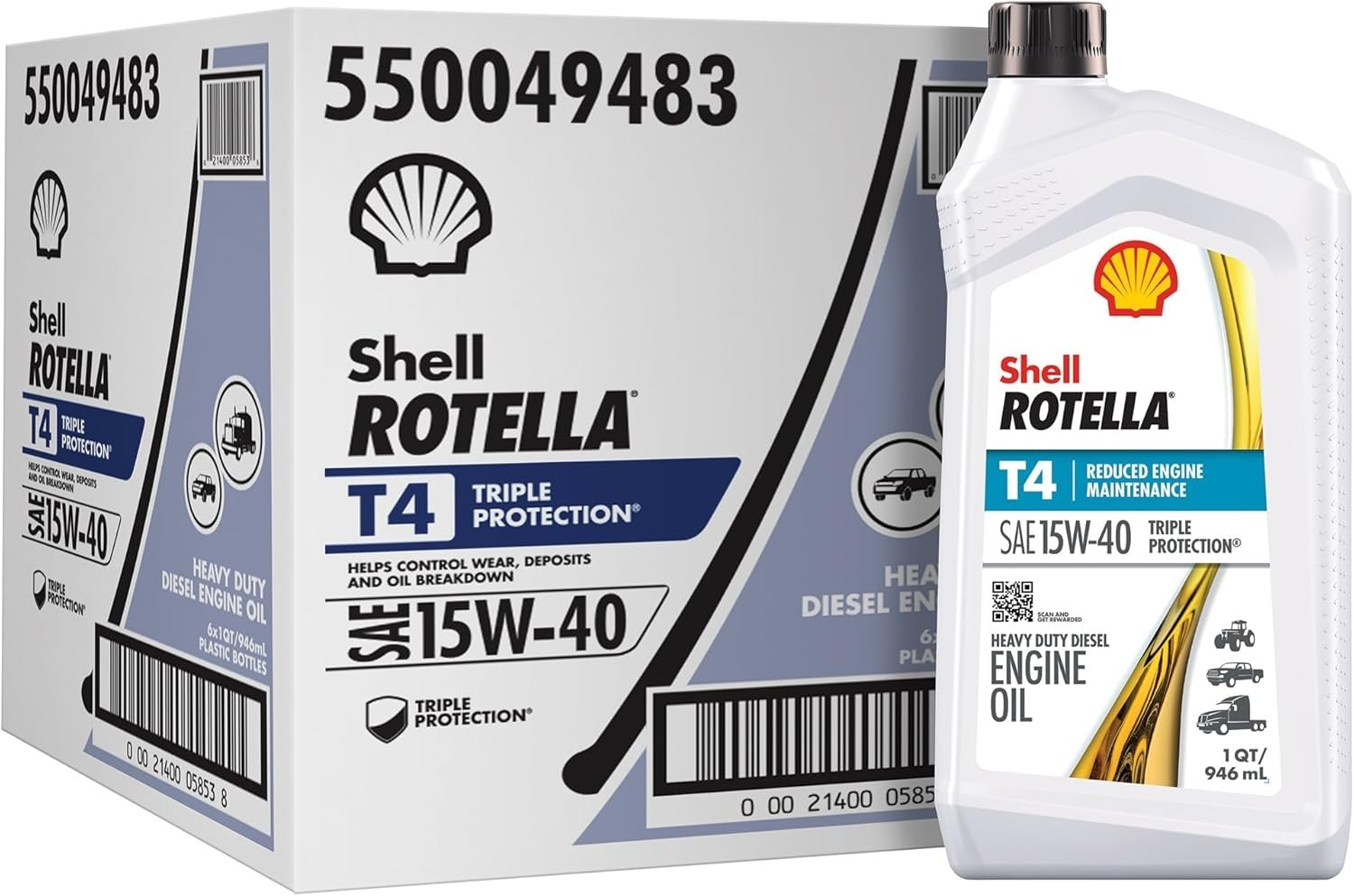 Superior 15W-40 T4 Diesel Engine Oil 1 Quart 6 Pack – Long Lasting Efficiency