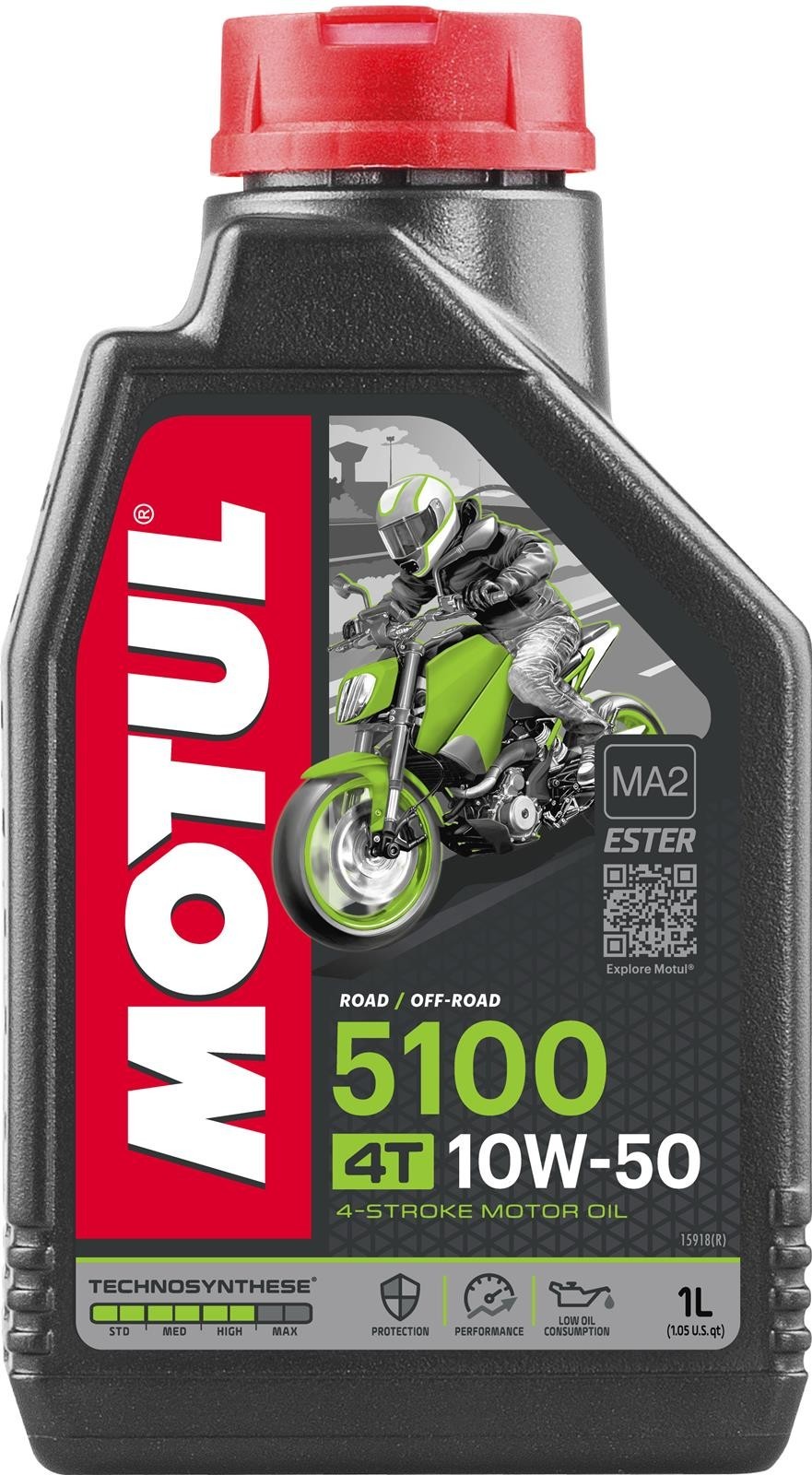 Motul 5100 4T 10W50 Synthetic Blend 1 Liter