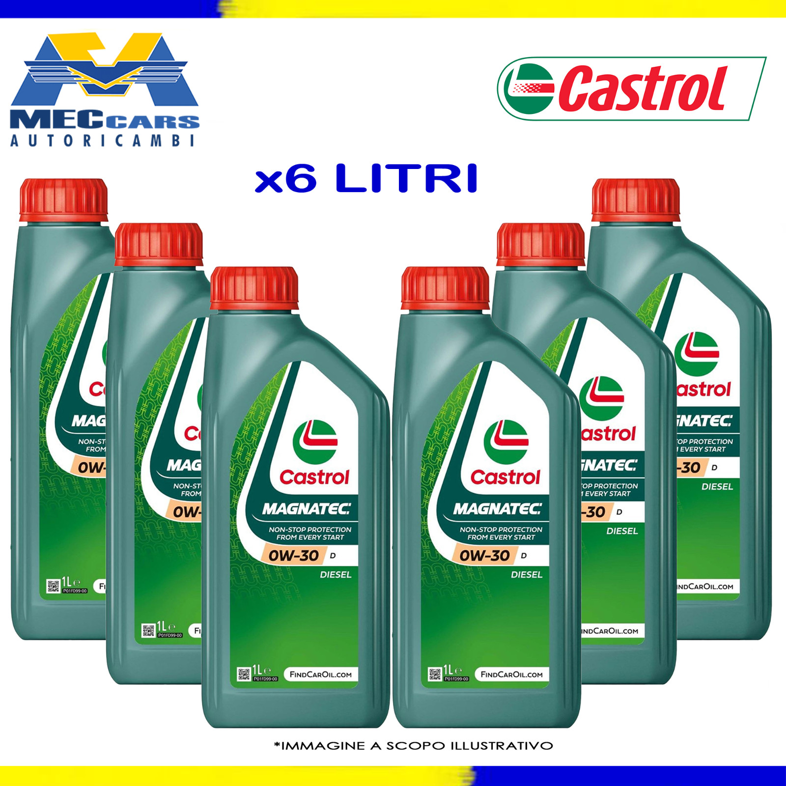 6 LITRE CASTROL MAGNATEC 0W30 D DIESEL ENGINE OIL ACEA C2 FORD WSS-M2C950-A