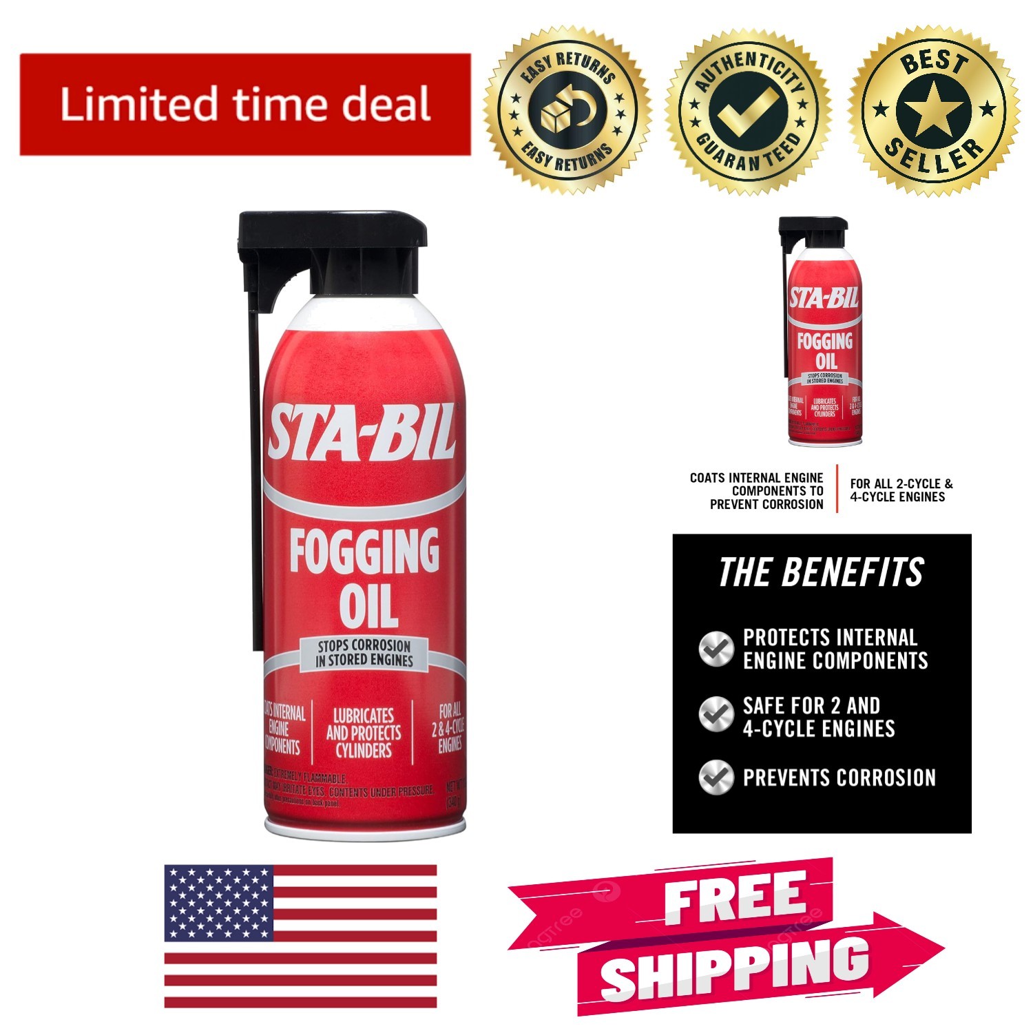 STA-BIL Fogging Oil – 12 oz. for Engine Corrosion Protection & Lubrication