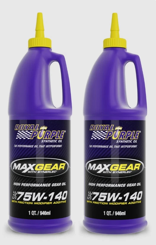 2 Pack Royal Purple 01301 Max-Gear Synthetic Gear Lube Oil 75W-140