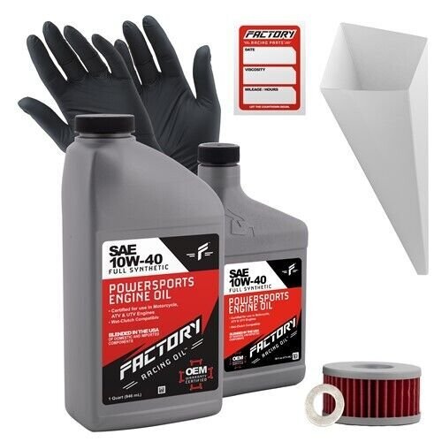 Factory Racing Parts 10W40 1.5 qt Oil Change Kit For Suzuki DR-Z250 2001-2007