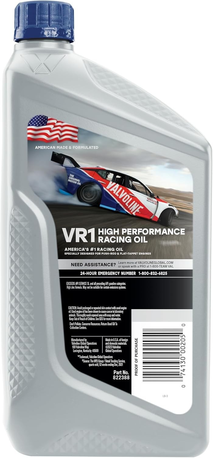 VR1 Racing SAE 10W-30 Motor Oil 1 QT