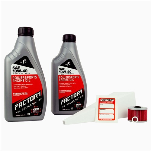 Factory Racing Parts SAE 10W-40 2qt Oil Change Kit Fits Kawasaki KLX250S KLX230