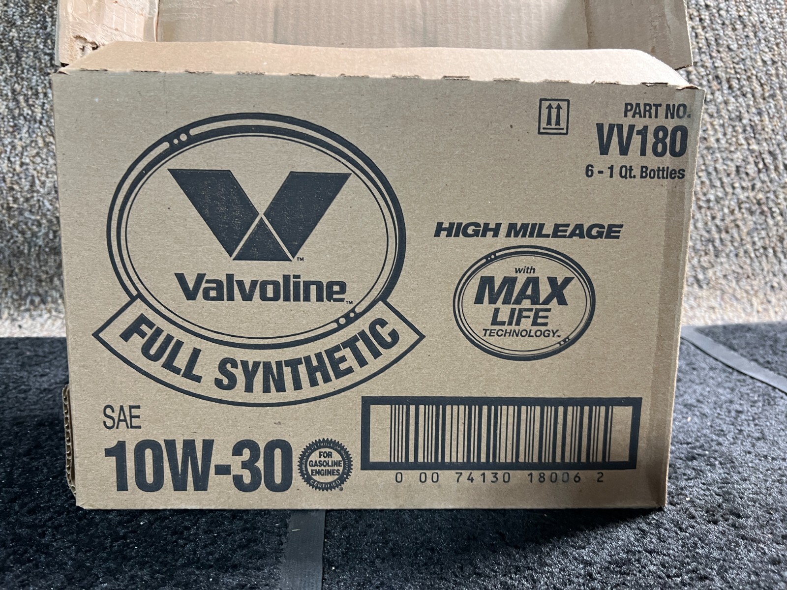 (QTY 6) Valvoline Full Synthetic High Mileage with MaxLife Technology SAE 10W-30