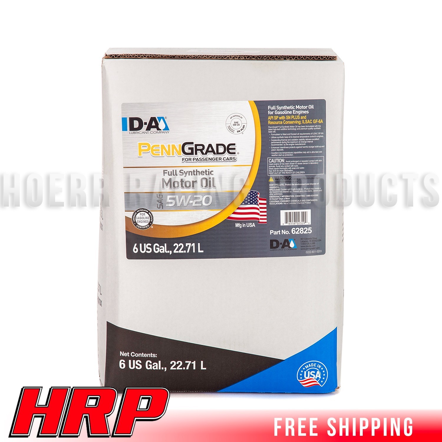 PENN GRADE 1 | 62825 | Full Synthetic Motor Oil SAE 5W-20 | 6 Gallon