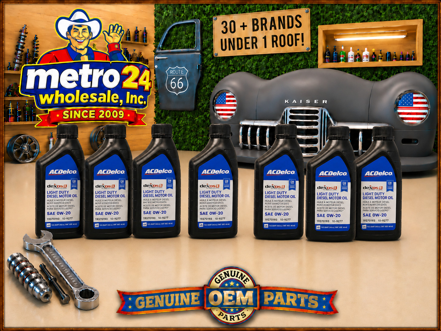 (7) AC DELCO LIGHT DIESEL MOTOR OIL DURAMAX SAE 0W-20 DEXOS D 19370138 10-9277