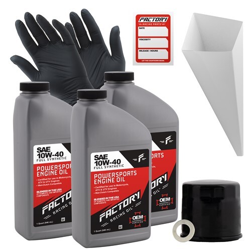 Factory Racing Parts 10W40 3Qt Oil Change Kit For Suzuki GSX-R600 GSX-R/S750