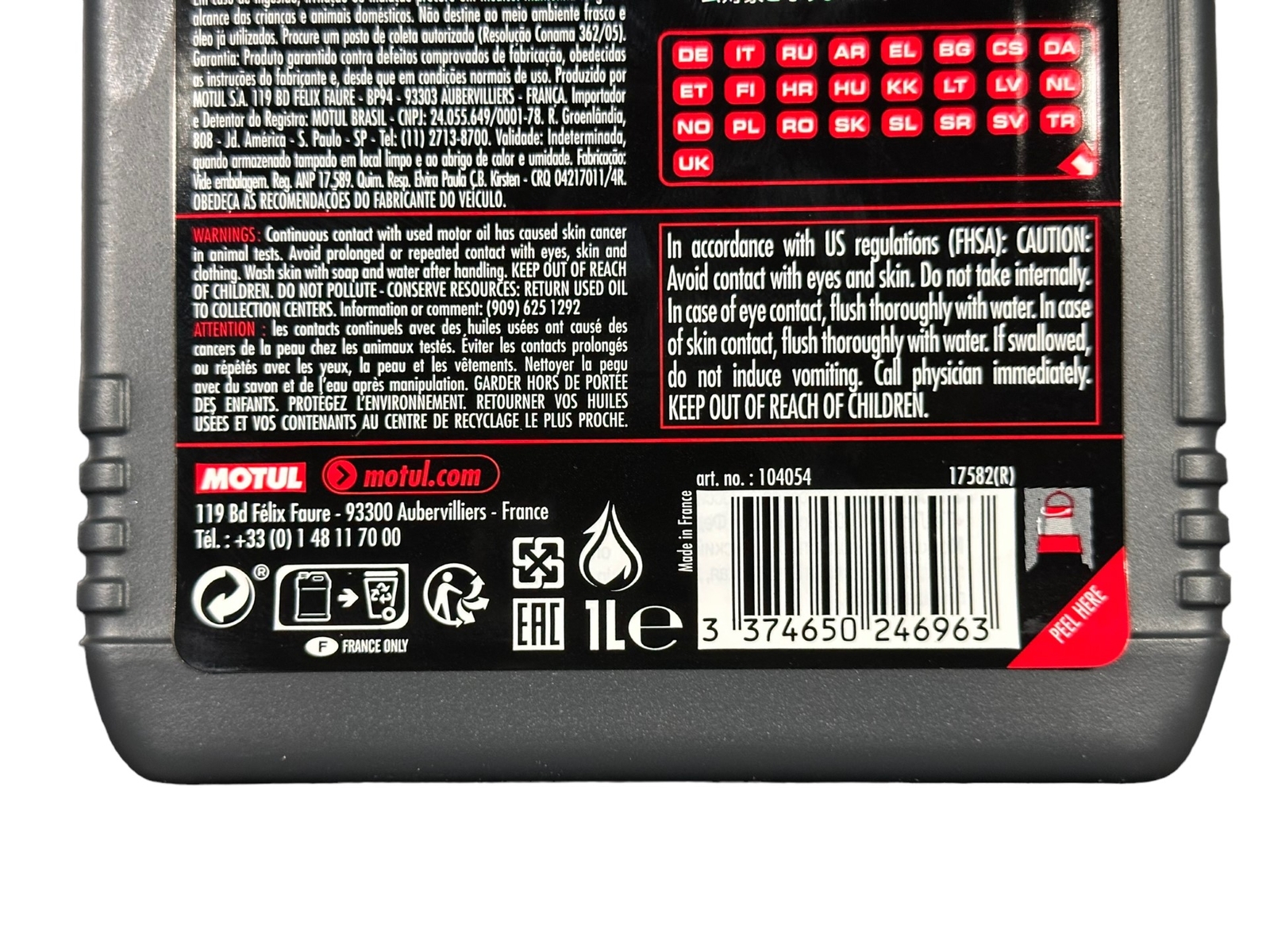 1 Liter Engine Oil 10w40 ORIGINAL MOTUL 5000 Motorcycle Scooter 4-Stroke 10-40 10 40
