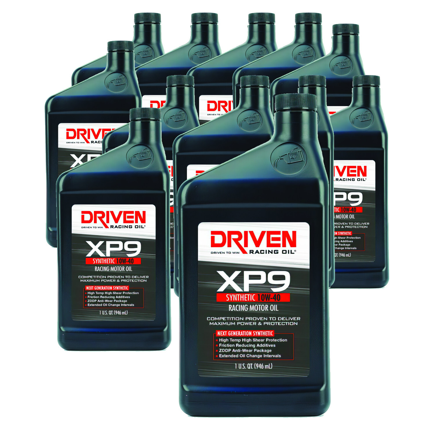 Driven Motor Oil – XP9 Racing Oil – High Zinc – 10W40 – Full Synthetic – 12 qt
