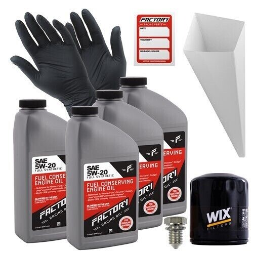 Factory Racing Parts 5W20 4Qt Oil Change Kit For Ford Ranger 2.3L L4 2005-2011