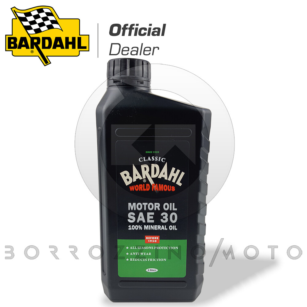 1Lt BARDAHL CLASSIC MOTOR OIL OIL MONOGGRADE SAE 30 MINERAL MOTORCYCLE CAR ERA