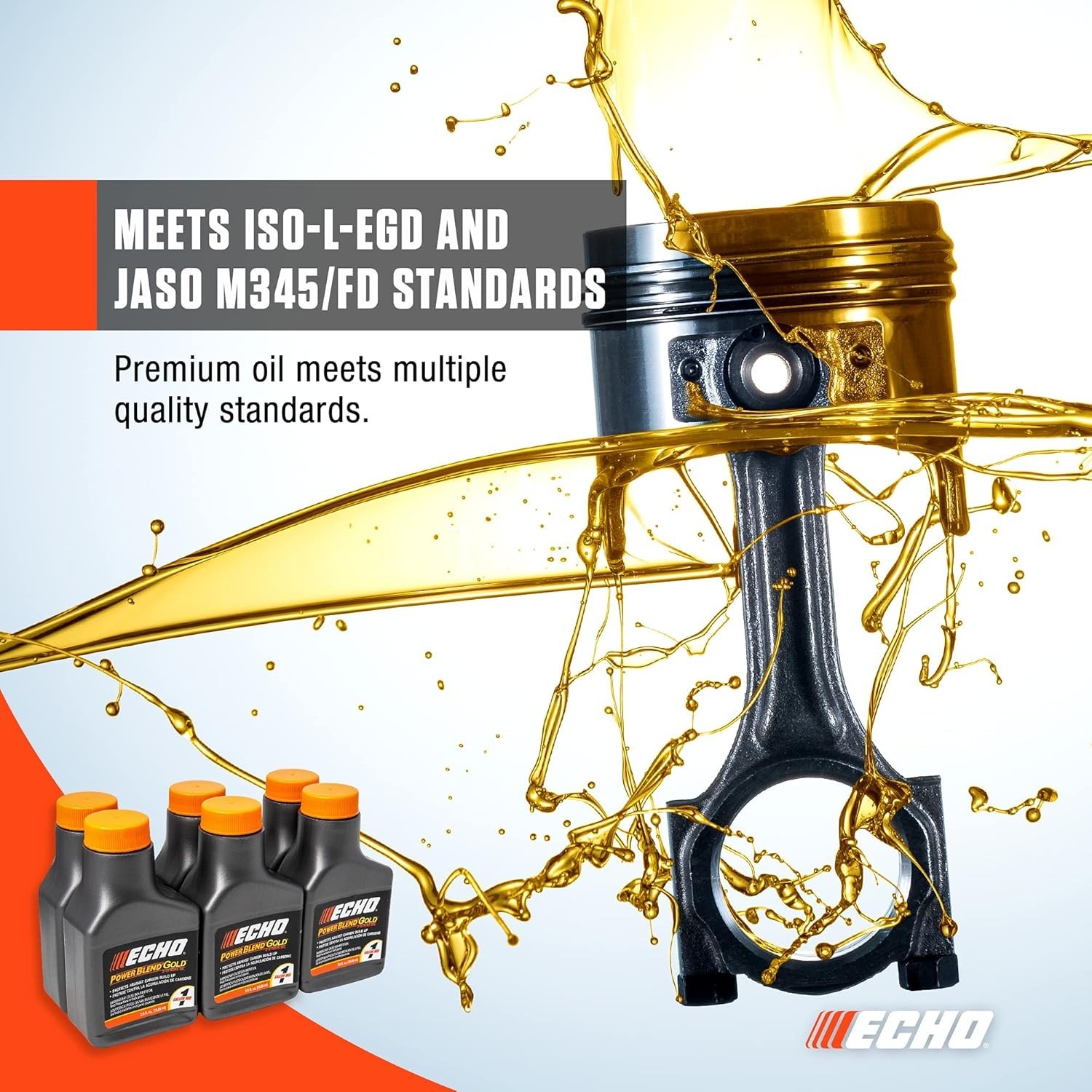 Power Blend Gold 2-Stroke Oil for Outdoor Tools – 50:1 Mix for Clean Performance