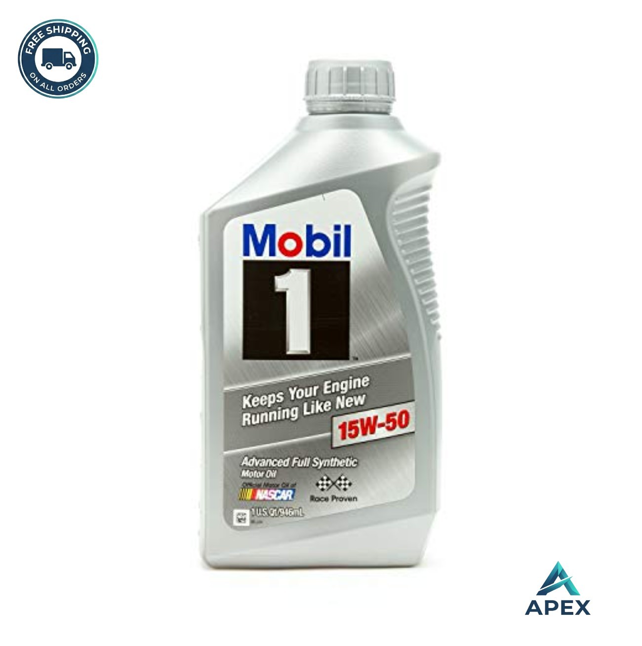 Fully Synthetic Motor Oil 15W-50 Quart Bottle 32 oz For Car Truck Engine