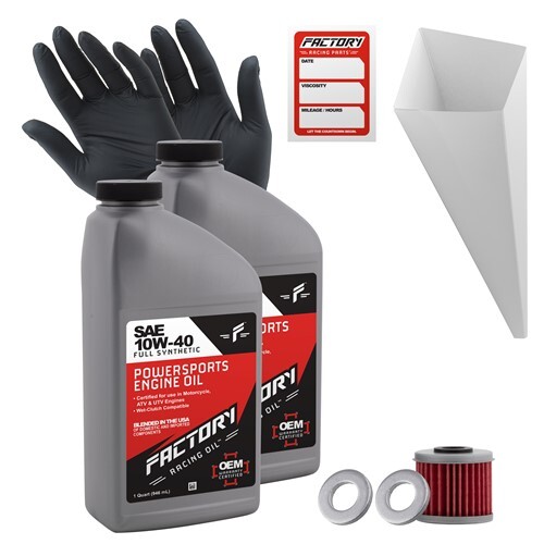 Factory Racing Parts 10W-40 2Qt Oil Change Kit For Honda CRF150R CRF250R CRF450R