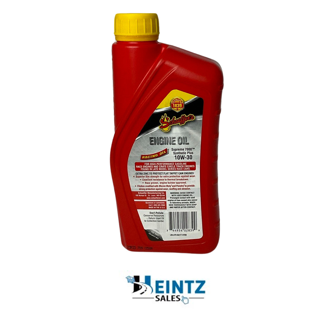 Schaeffer’s 709 12-Pack Supreme 7000 Synthetic Plus 10W-30 Racing Oil