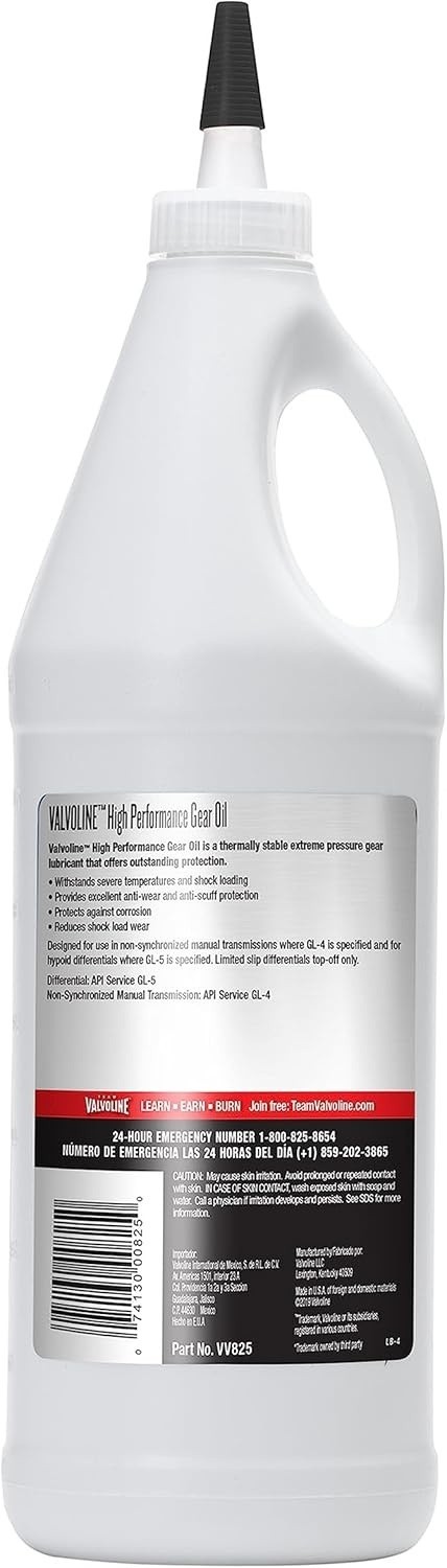 High Performance SAE 85W-140 Gear Oil 1 QT (Pack of 3) High Horsepower Condition