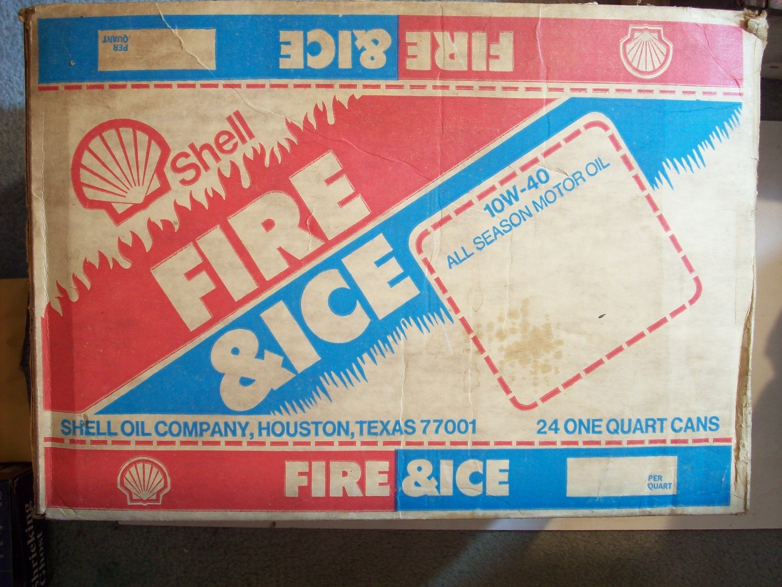 Auto SHELL FIRE & ICE ALL SEASON MOTOR OIL 10W-40 API SERVICE SE 1974 – 79 1/PAK