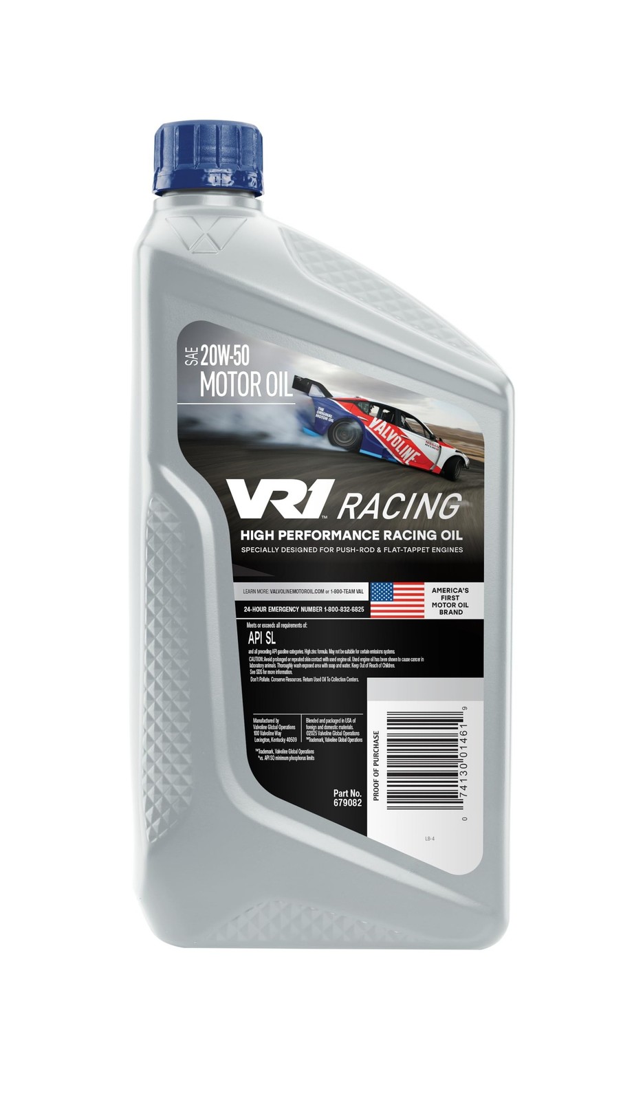 Valvoline VR1 Racing Synthetic SAE 20W-50 Motor Oil 1 QT, Case of 6