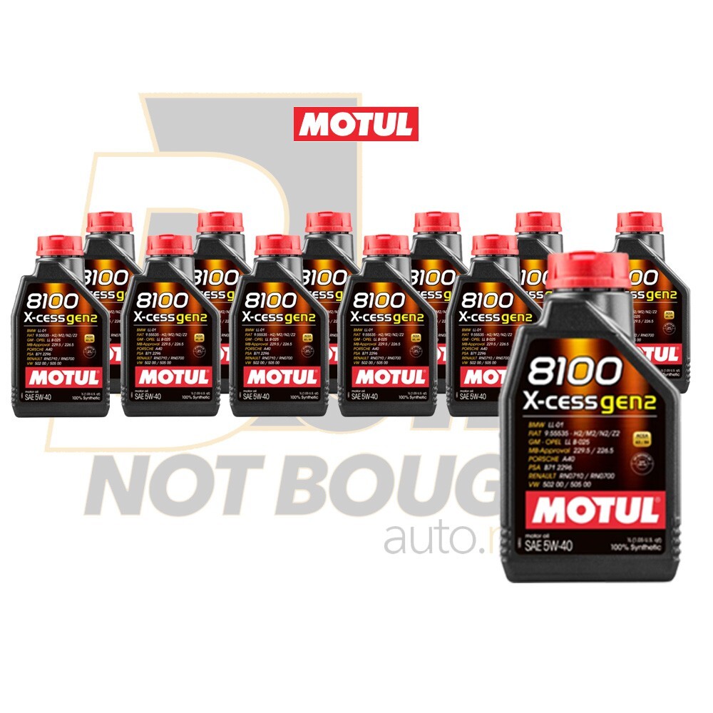 Motul 1L Synthetic Engine Oil 8100 5W40 X-CESS GEN2 – Case of 12 Bottles