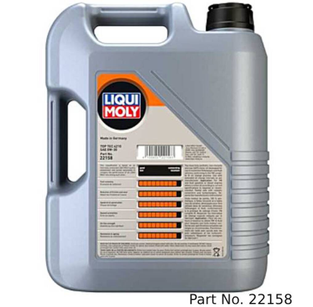 Liqui Moly Motor Oil Synthetic Gasoline and Diesel Top Tec 4210 SAE 0W-30 5Lt/5.