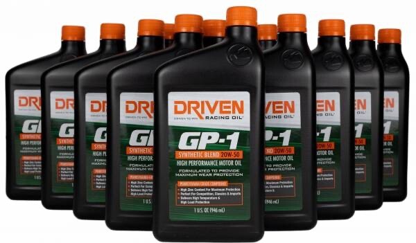 Driven Racing Oil GP-1 Synthetic Blend 20W50 Oil, 12 Quarts