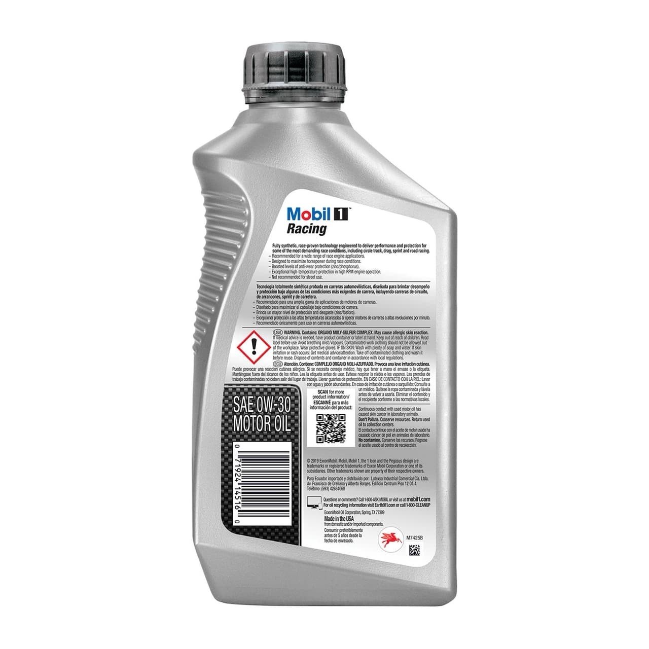 Mobil 1 Racing Full Synthetic 0W-30 Motor Oil 2 Quart 102622