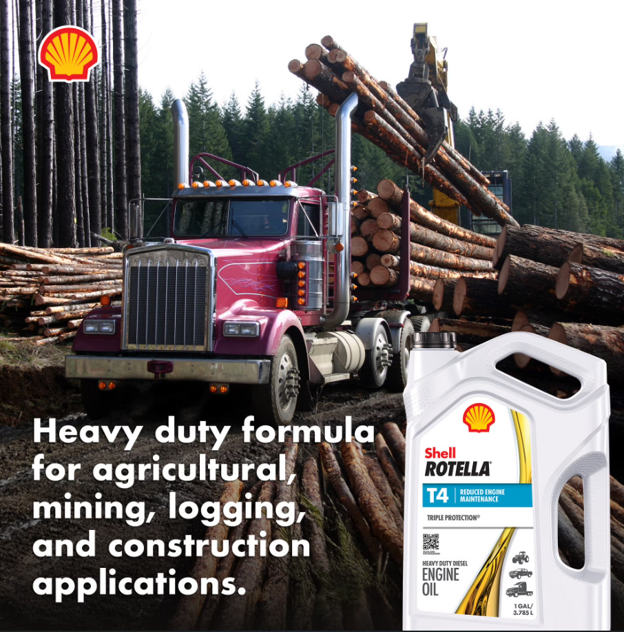 (2 pack) Shell Rotella T4 Triple Protection 15W-40 Diesel Engine Oil, 1 Gallon