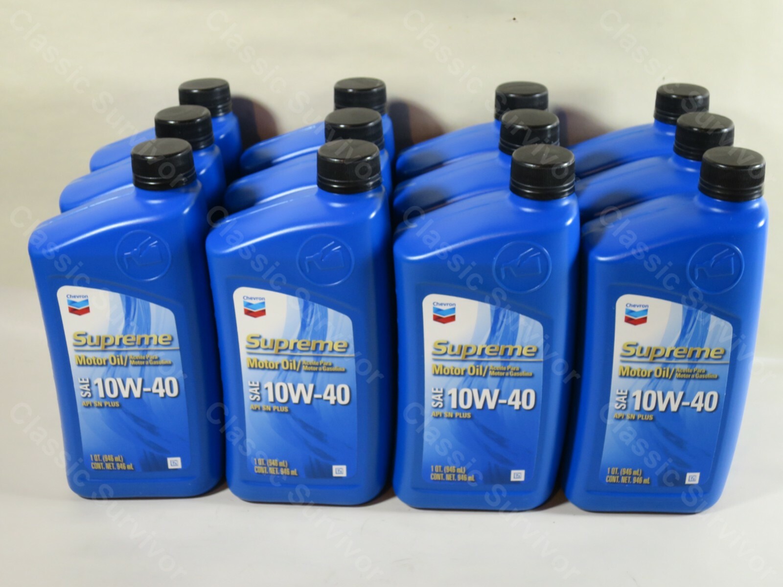 Chevron 220159719 Supreme Conventional Motor Oil 10W-40 1Qt Case of 12