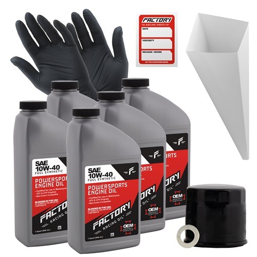 Factory Racing Parts 10W40 5Qt Oil Change Kit For Suzuki GSX1100F/G GSX-R1100