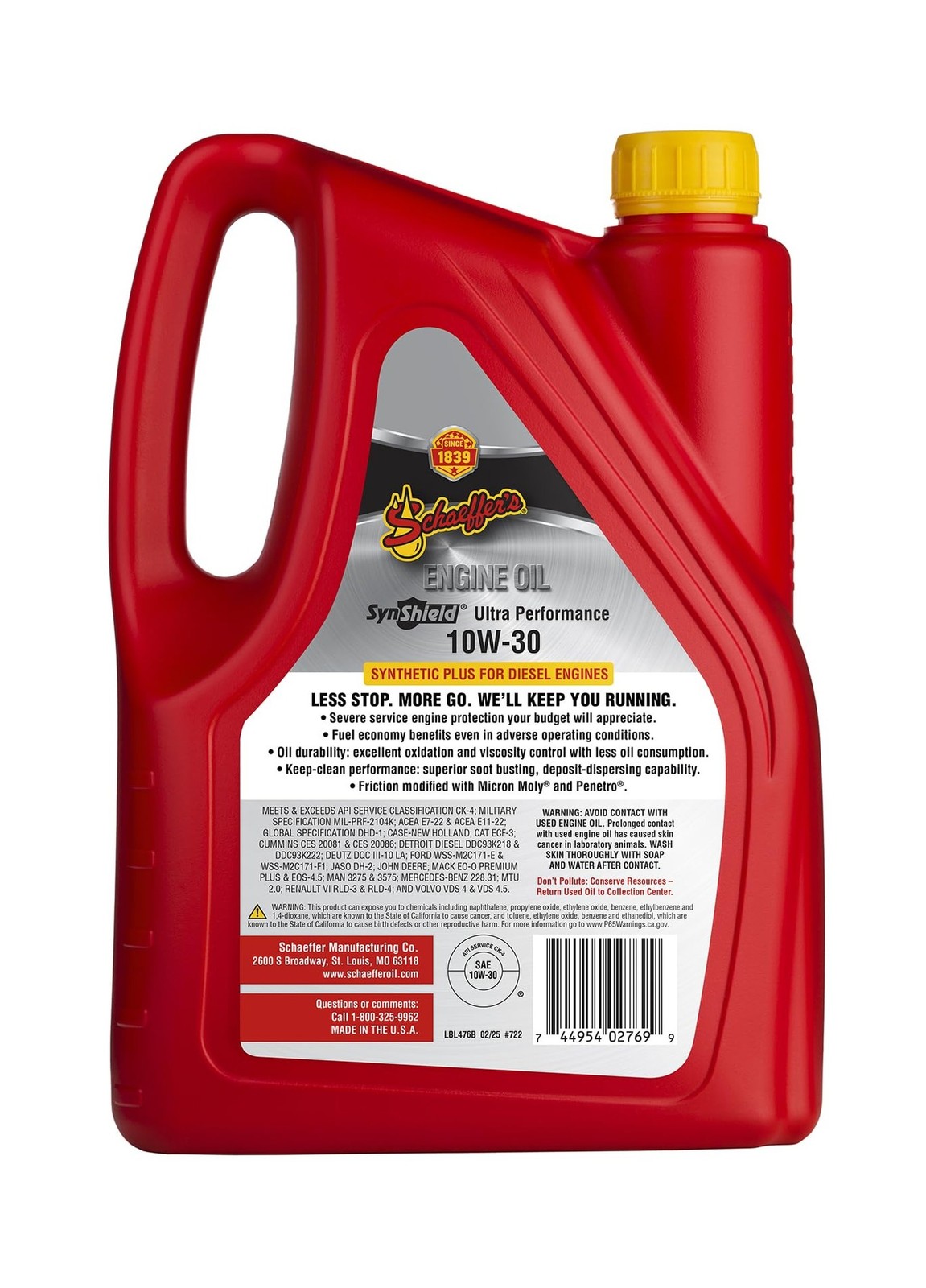 Schaeffer Manufacturing Co. 0722-006 SynShield Ultra Performance Diesel Engin…